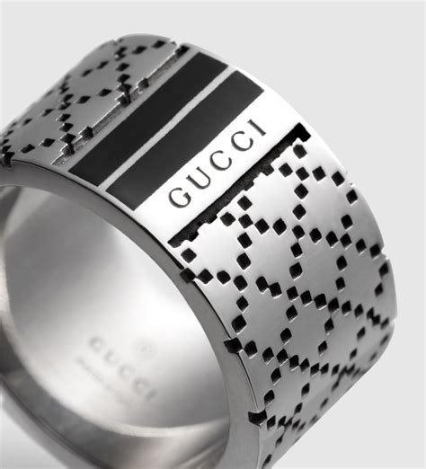 mens silver ring gucci|gucci men's necklace silver.